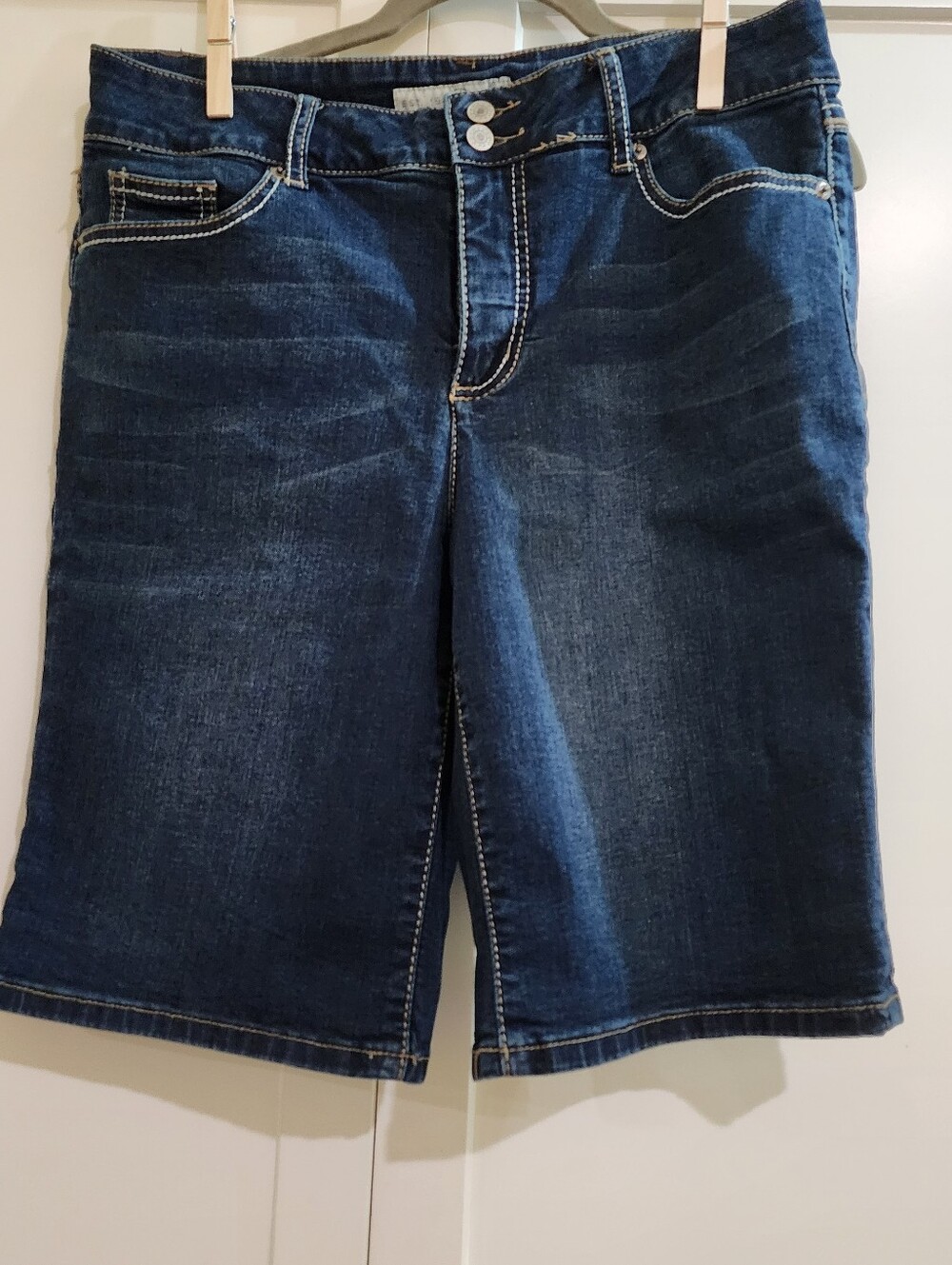 Dark Blue Denim Shorts